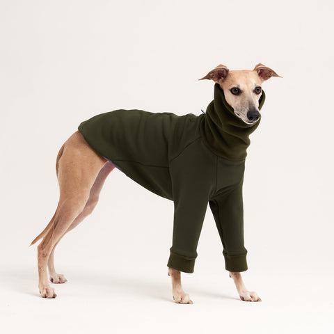 Fleece turtleneck for sighthounds