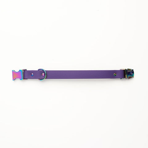 Straight Biothane Collar with Petrol Fastex (20)