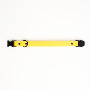 Straight yellow collar biothane with black fastex 20 mm