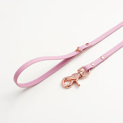 Biothane pink leash with carabiner made of pink gold - 10 mm